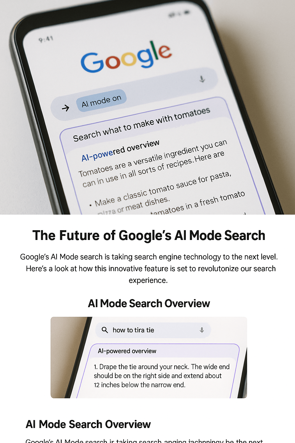 Google ai mode Search